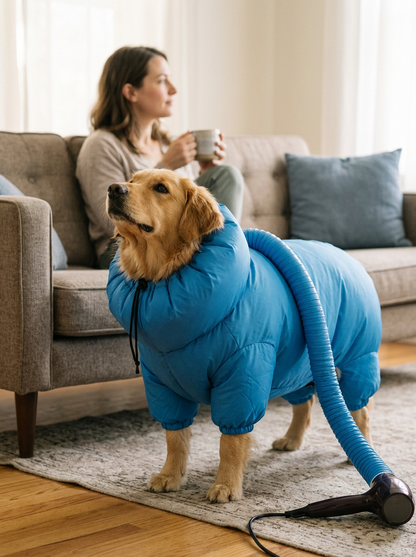 Bolsa de secado para perros, sin pelos volando